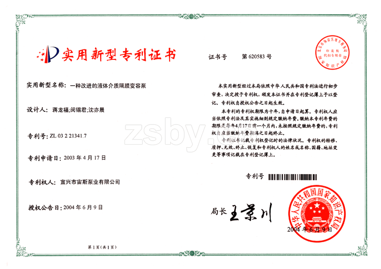 一种改进的液体介质隔膜变容泵